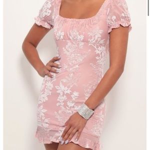 Pink floral design dress size small